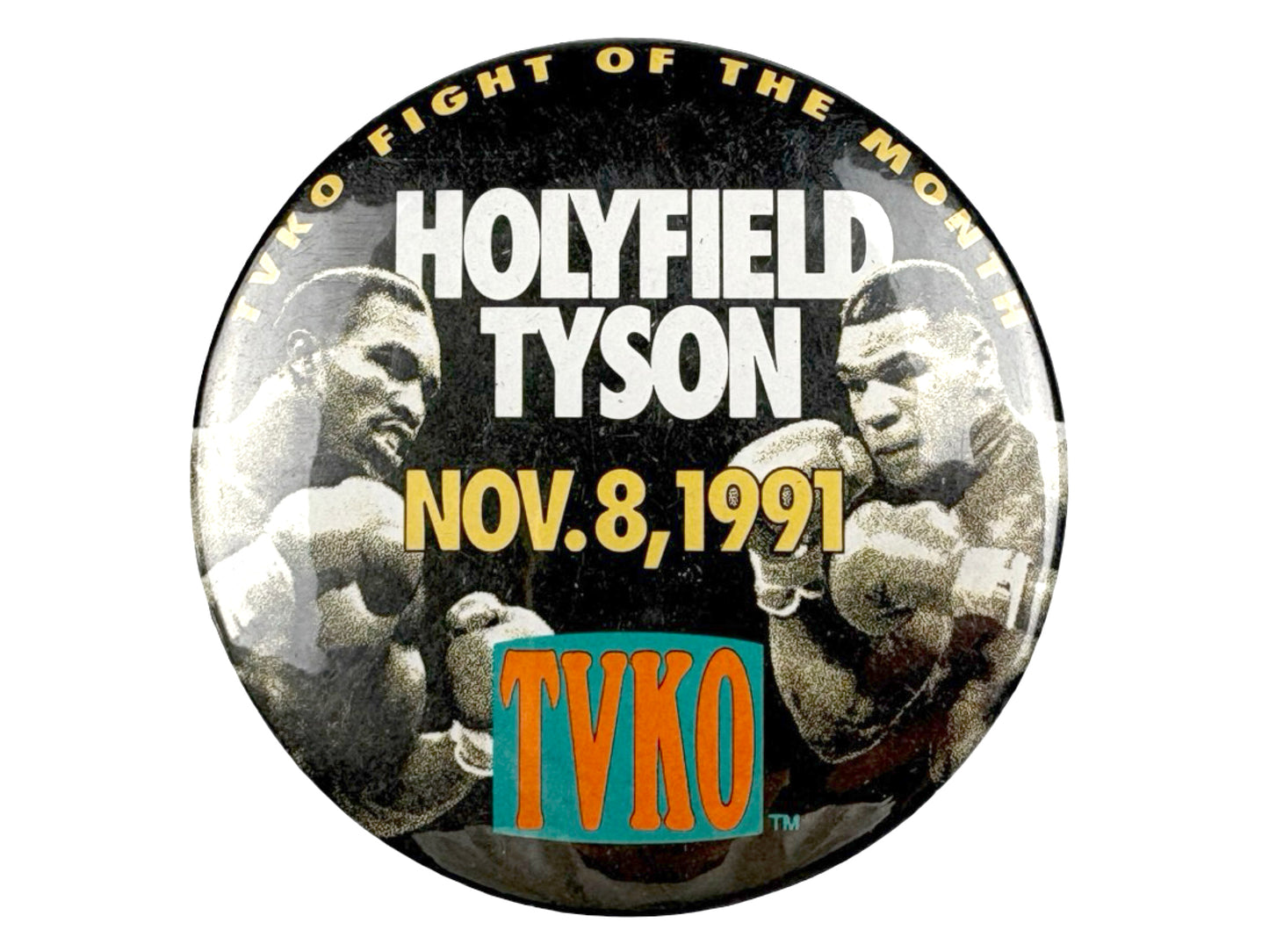 Evander Holyfield vs Mike Tyson 1991 Circle Pin