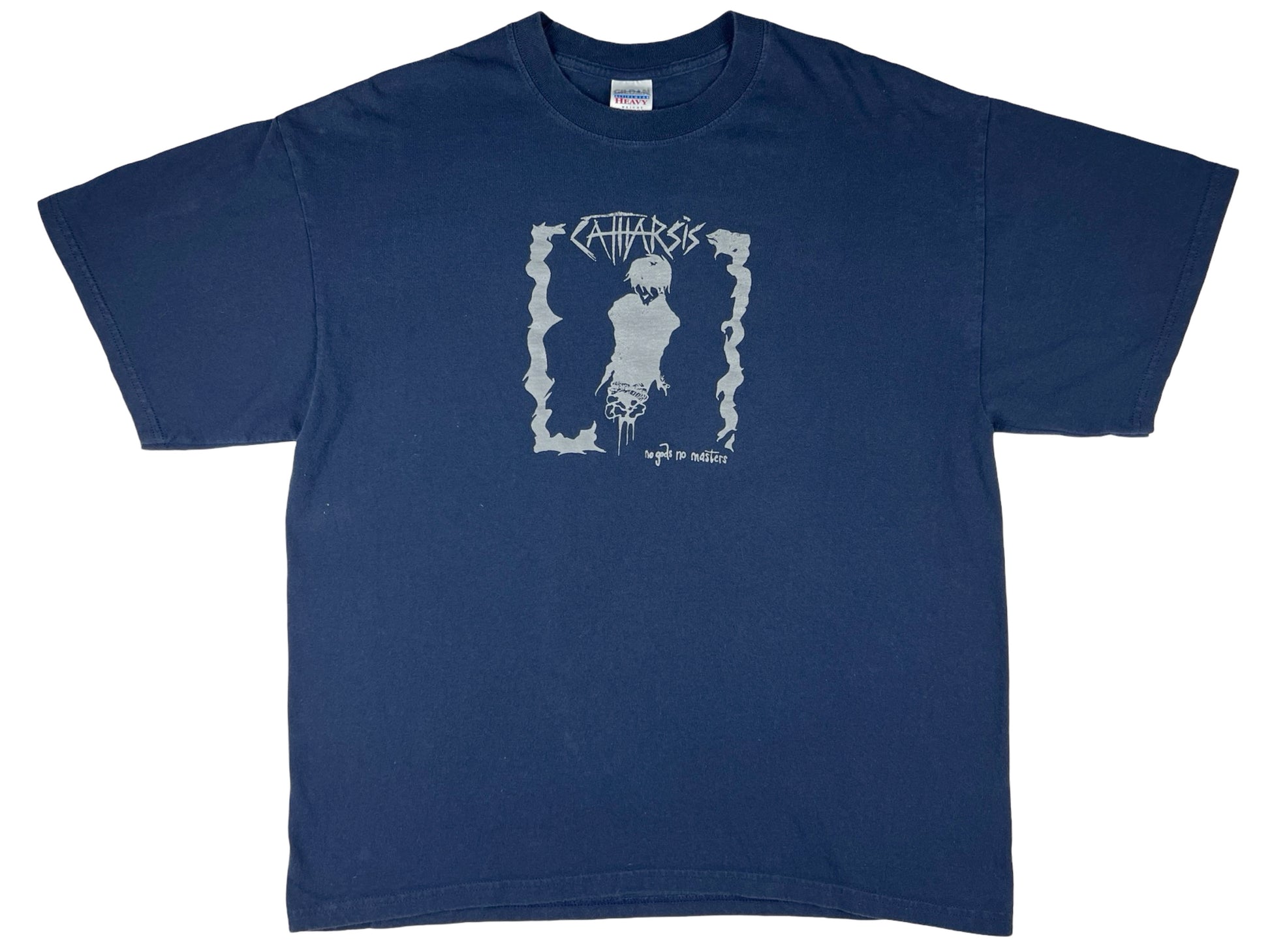 Vintage Catharsis 'No Gods No Masters' T-Shirt Hardcore Metalcore 90s