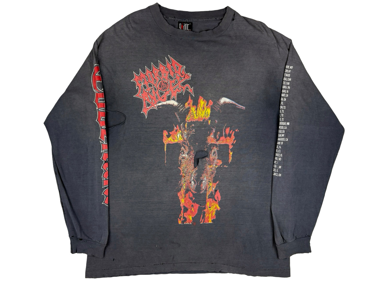 Morbid Angel 'Covenant' Thrashed L/S Shirt