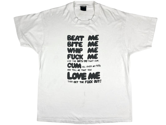 Vintage Tell Me You Love Me Explicit White T-Shirt