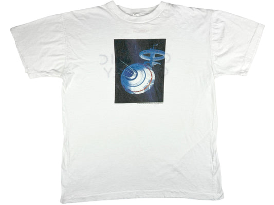 Vintage Syd Mead 'A Galactic Odyssey' White T-Shirt Sci-Fi Science Fiction 80s 90s Book