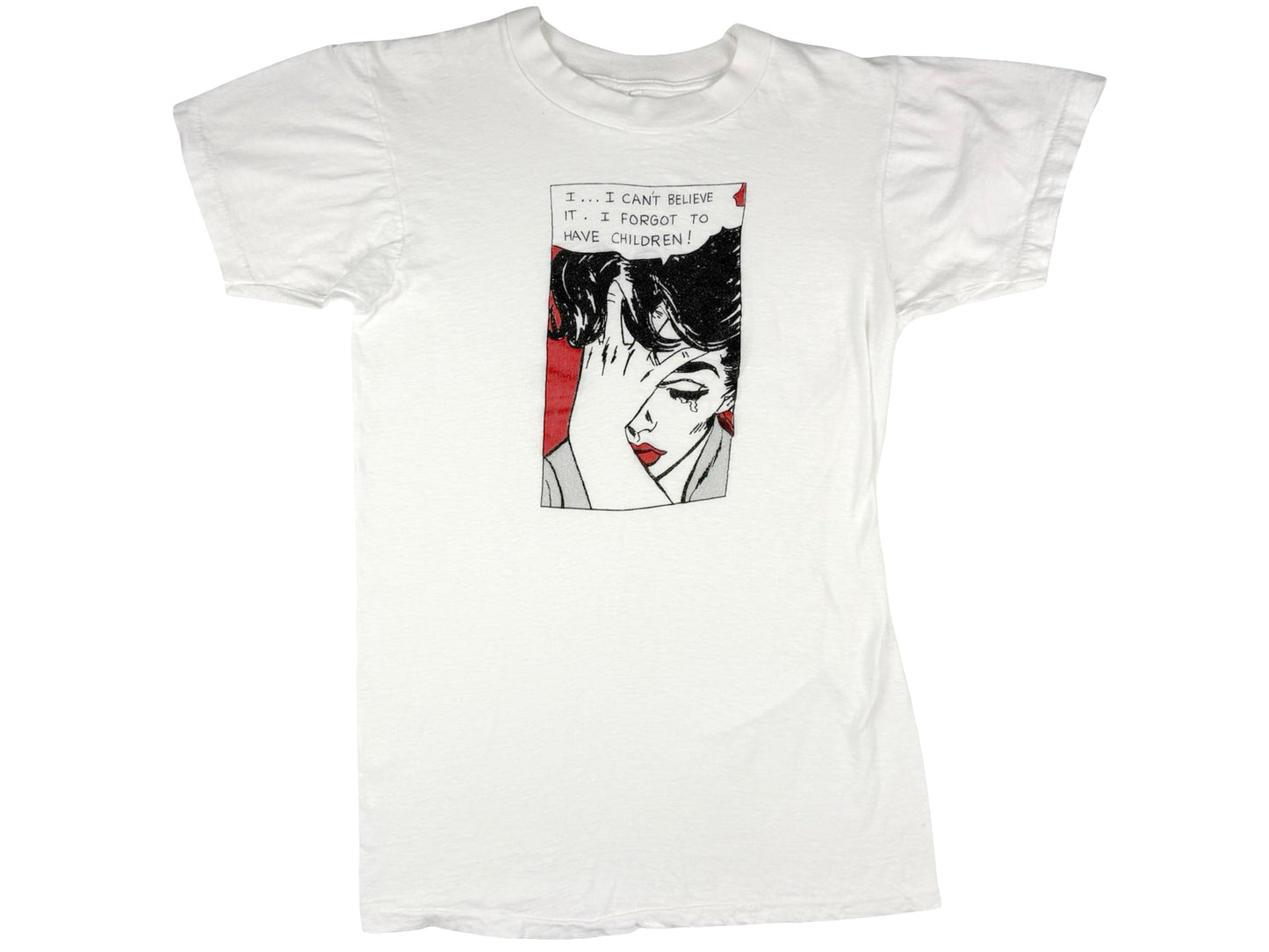 Vintage Roy Lichtenstein Style 'I Can't Believe I Forgot to Have Children' T-Shirt