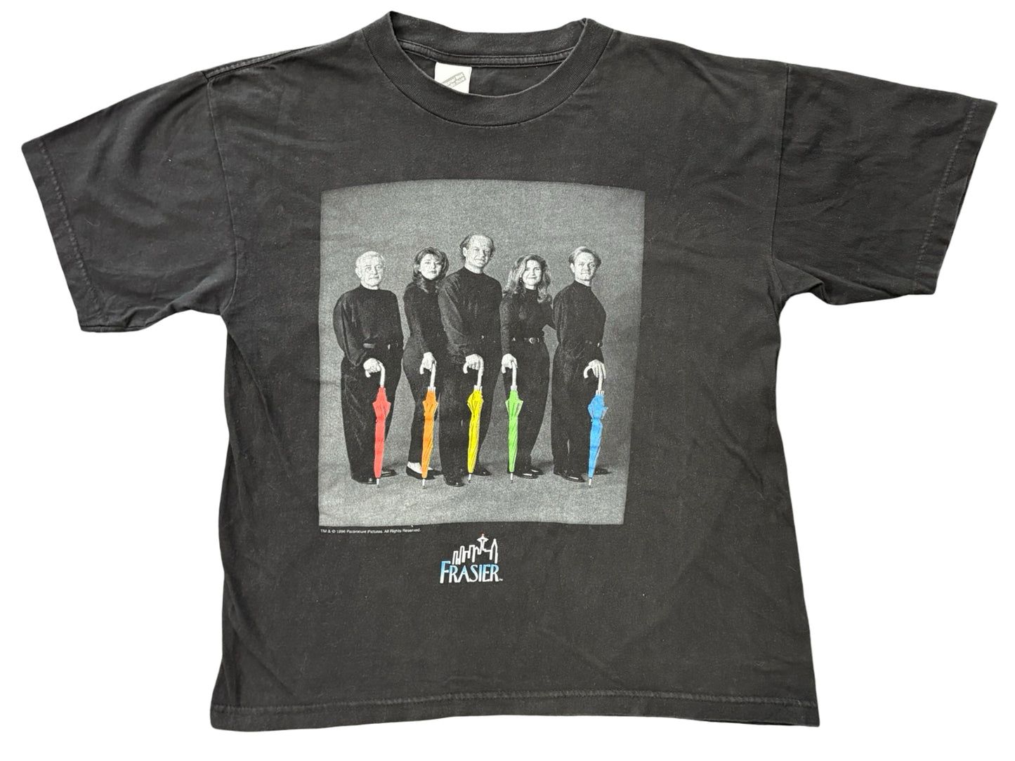 Vintage Frasier Cast Photo with Umbrellas T-Shirt