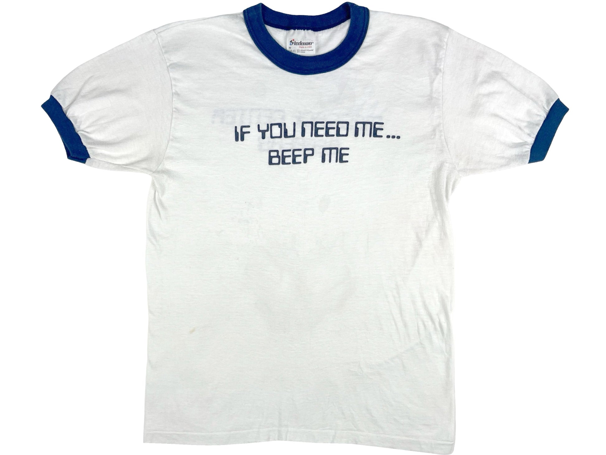 Vintage if You Need Me Beep Me Ringer T-Shirt