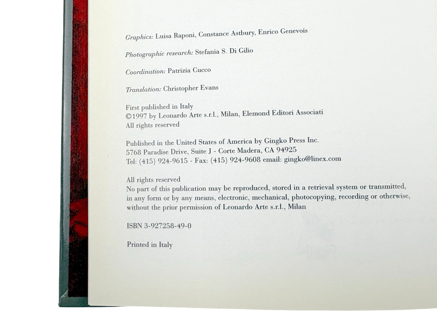 Versace Made In Italy Series Book