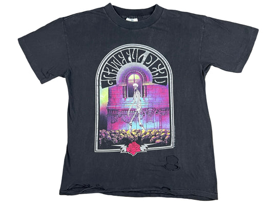 Vintage Grateful Dead Skeleton Walking on Skulls Thrashed T-Shirt