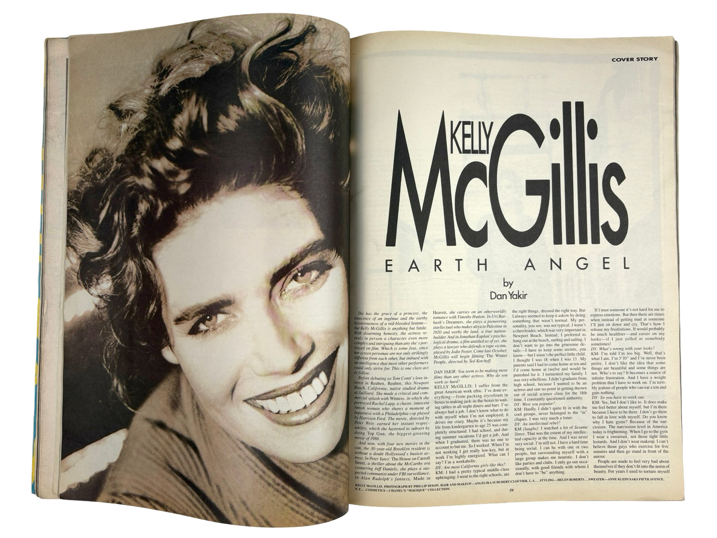 Interview Magazine Kelly McGillis October 1987
