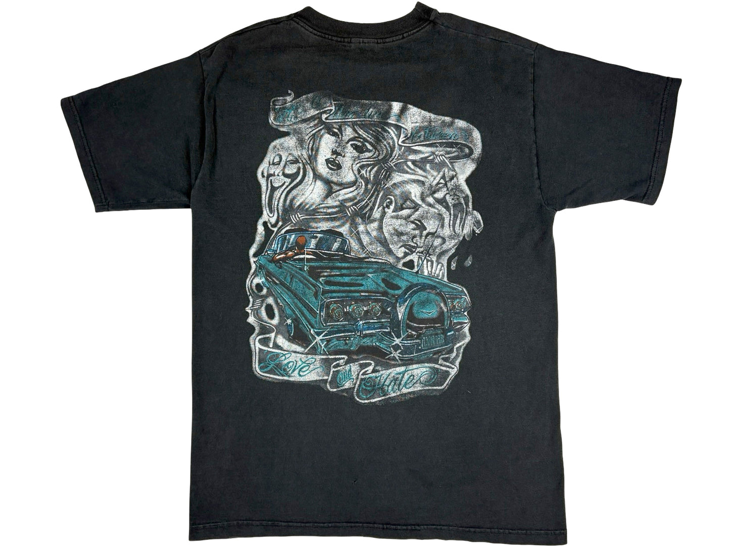 Vintage Chicano Art Love & Hate T-Shirt