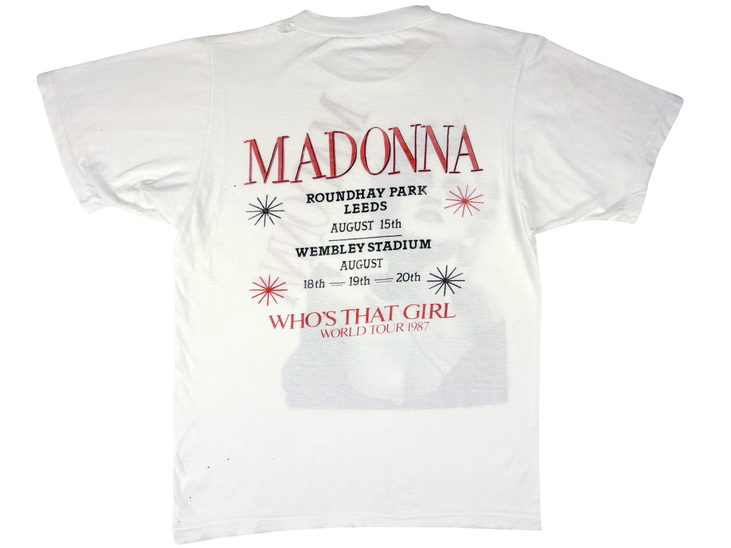 Madonna 'Who's That Girl' UK Tour Dates T-Shirt