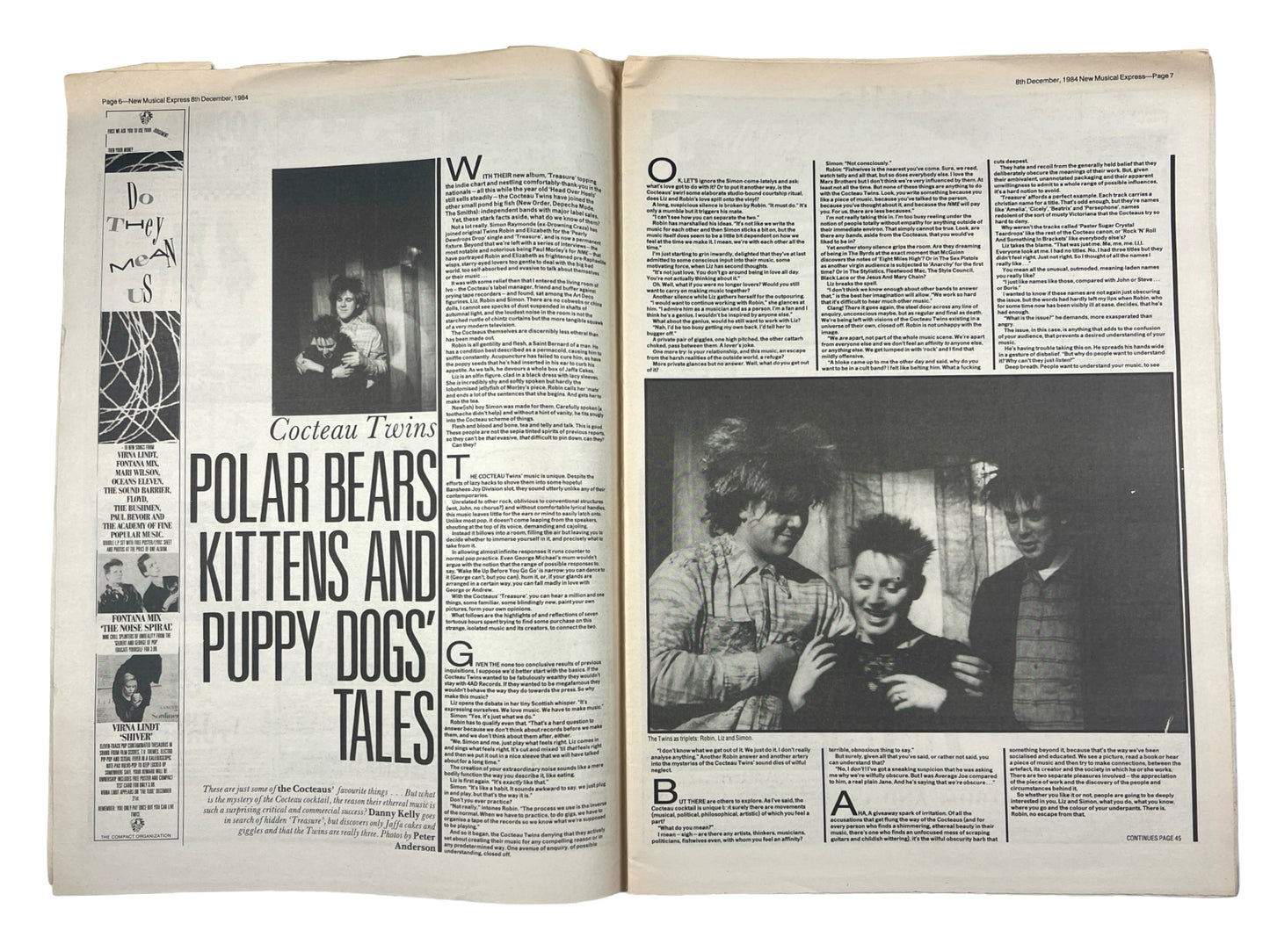 Cocteau Twins NME Magazine December 1984