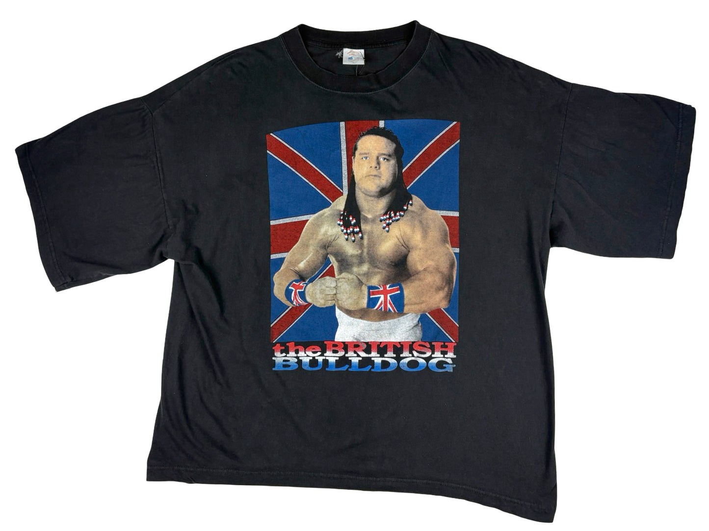 Vintage British Bulldog T-Shirt WWF Wrestling 80s 90s