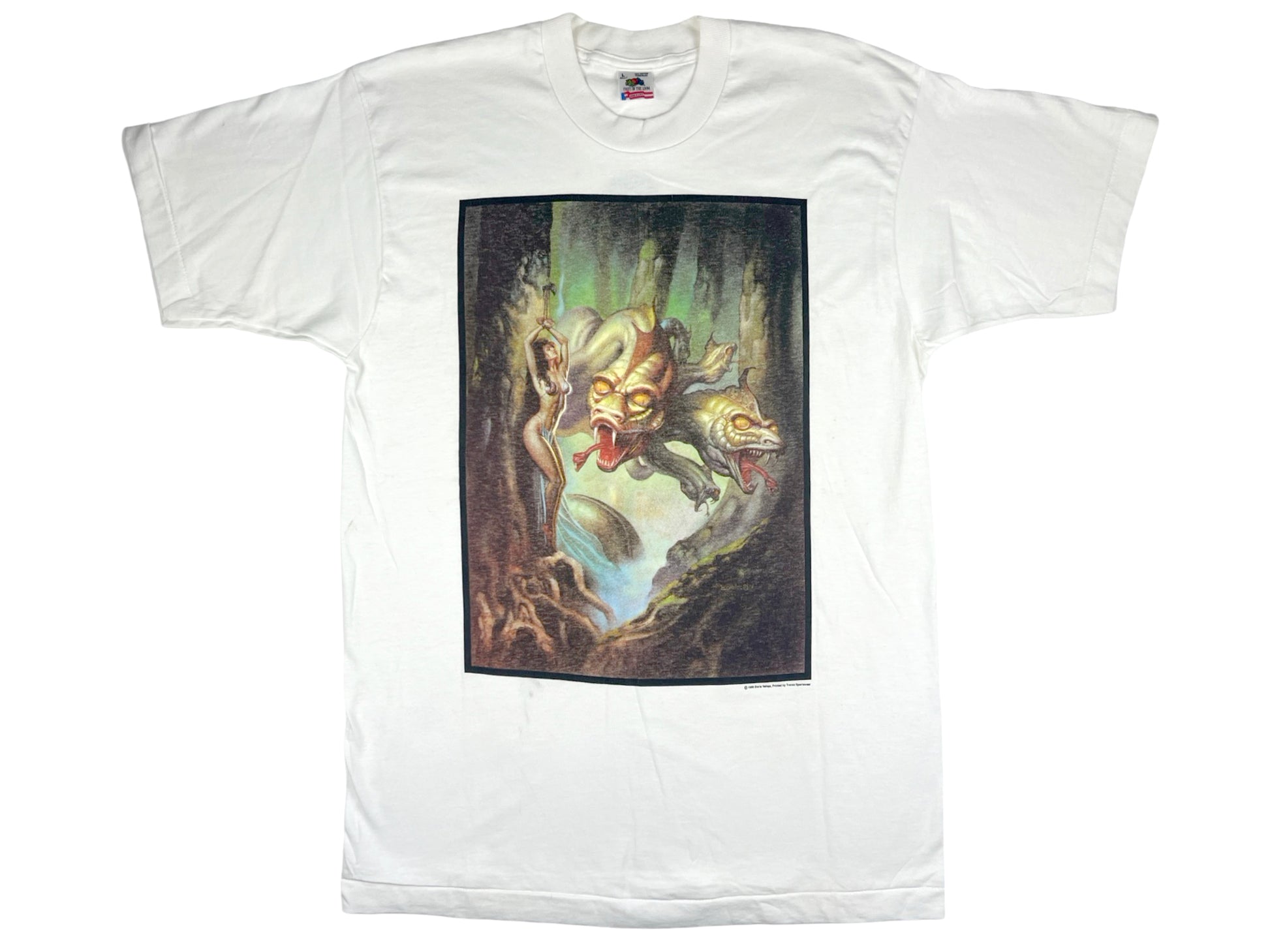 Vintage Boris Vallejo Babe & Monster T-Shirt