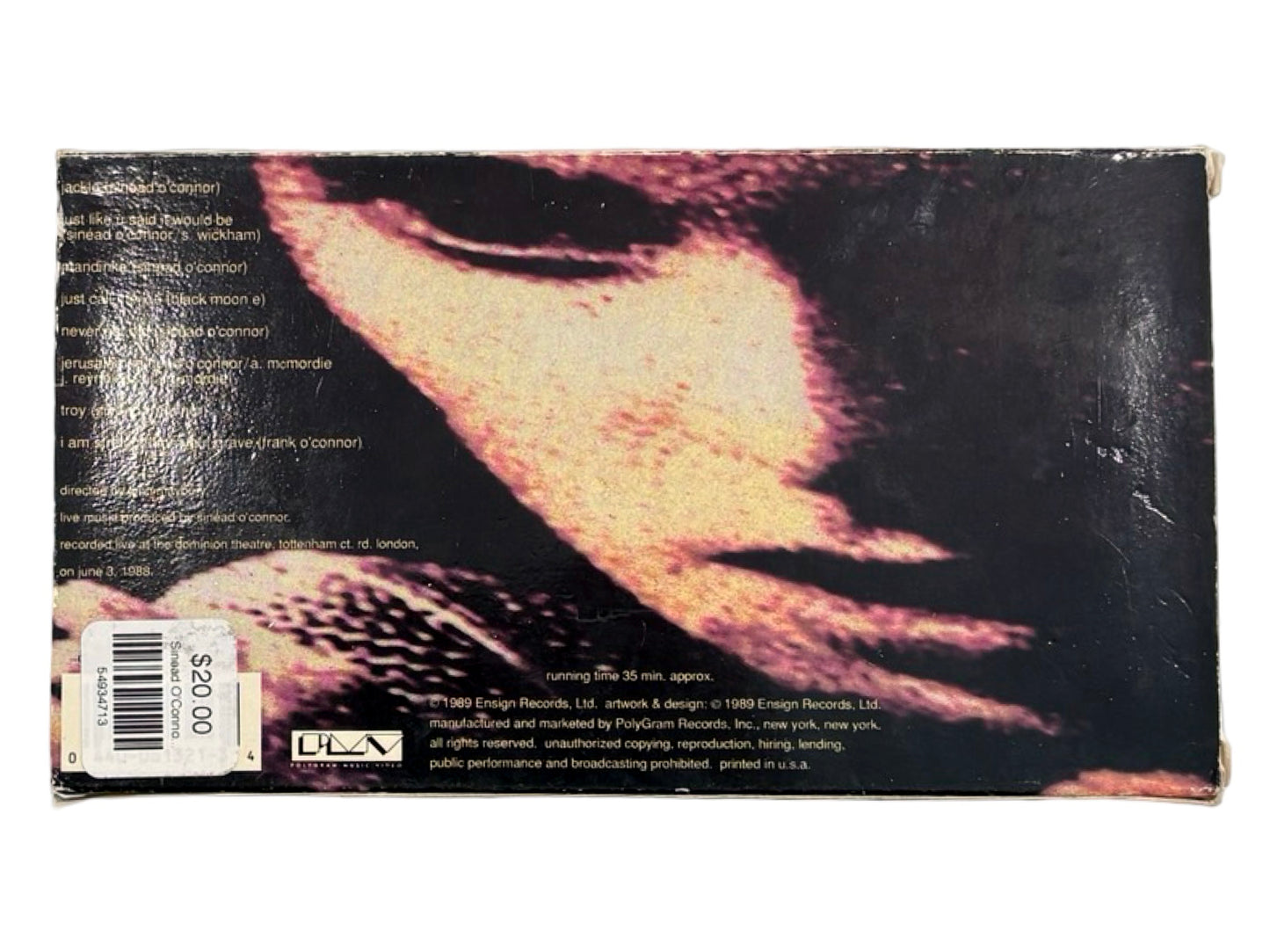 Sinead O'Connor 'The Value Of Ignorance' VHS