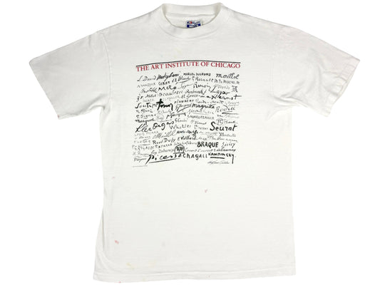 Vintage The Art Institute of Chicago Artist Signatures T-Shirt