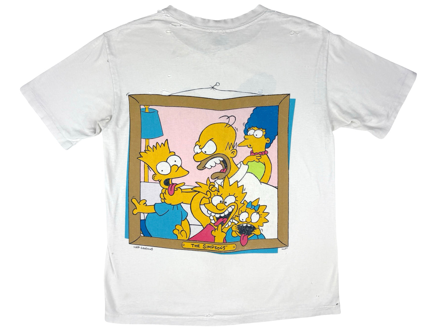 The Simpsons Family Photo Thrashed T-Shirt