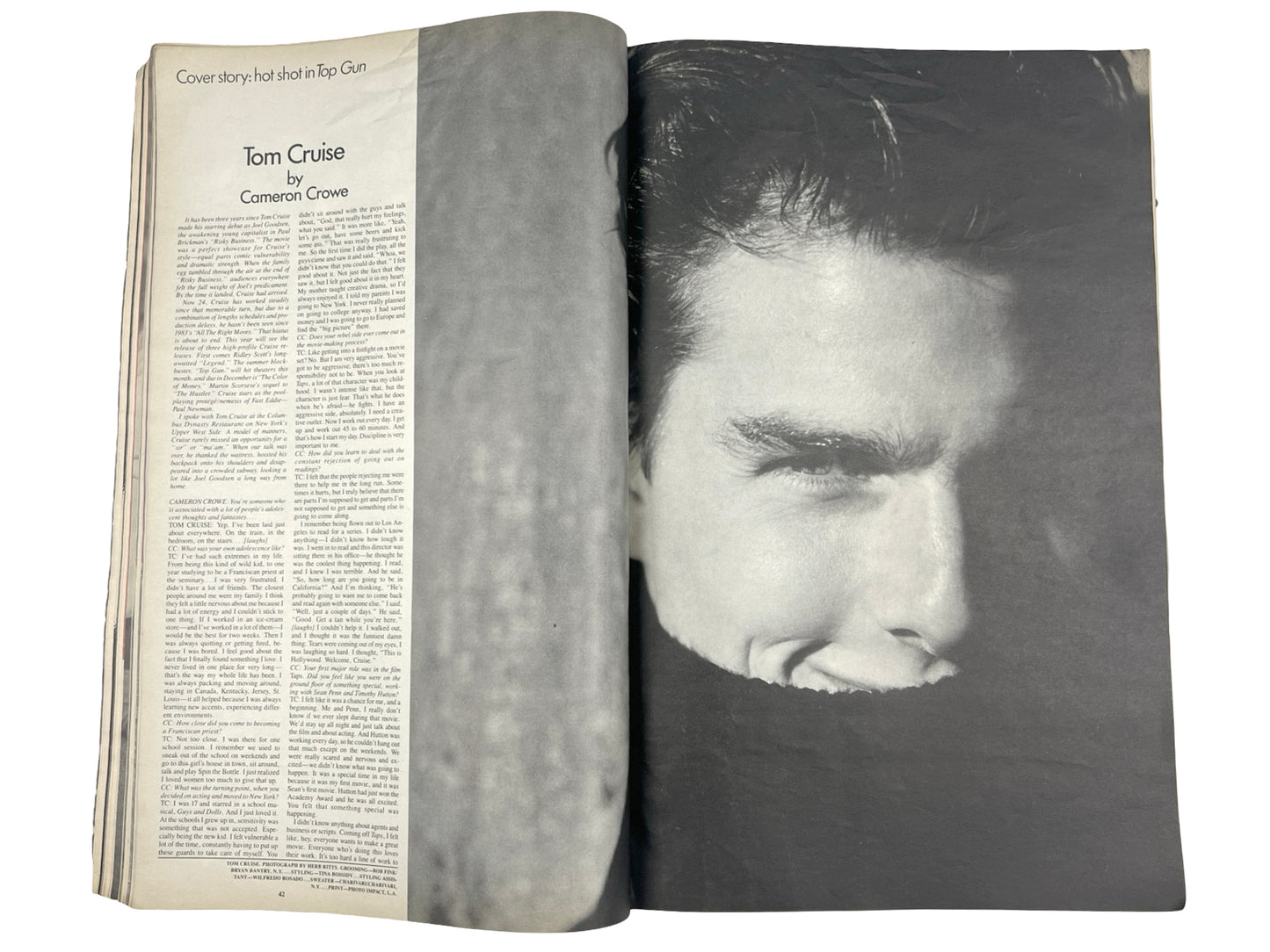 Interview Magazine Tom Cruise May 1986