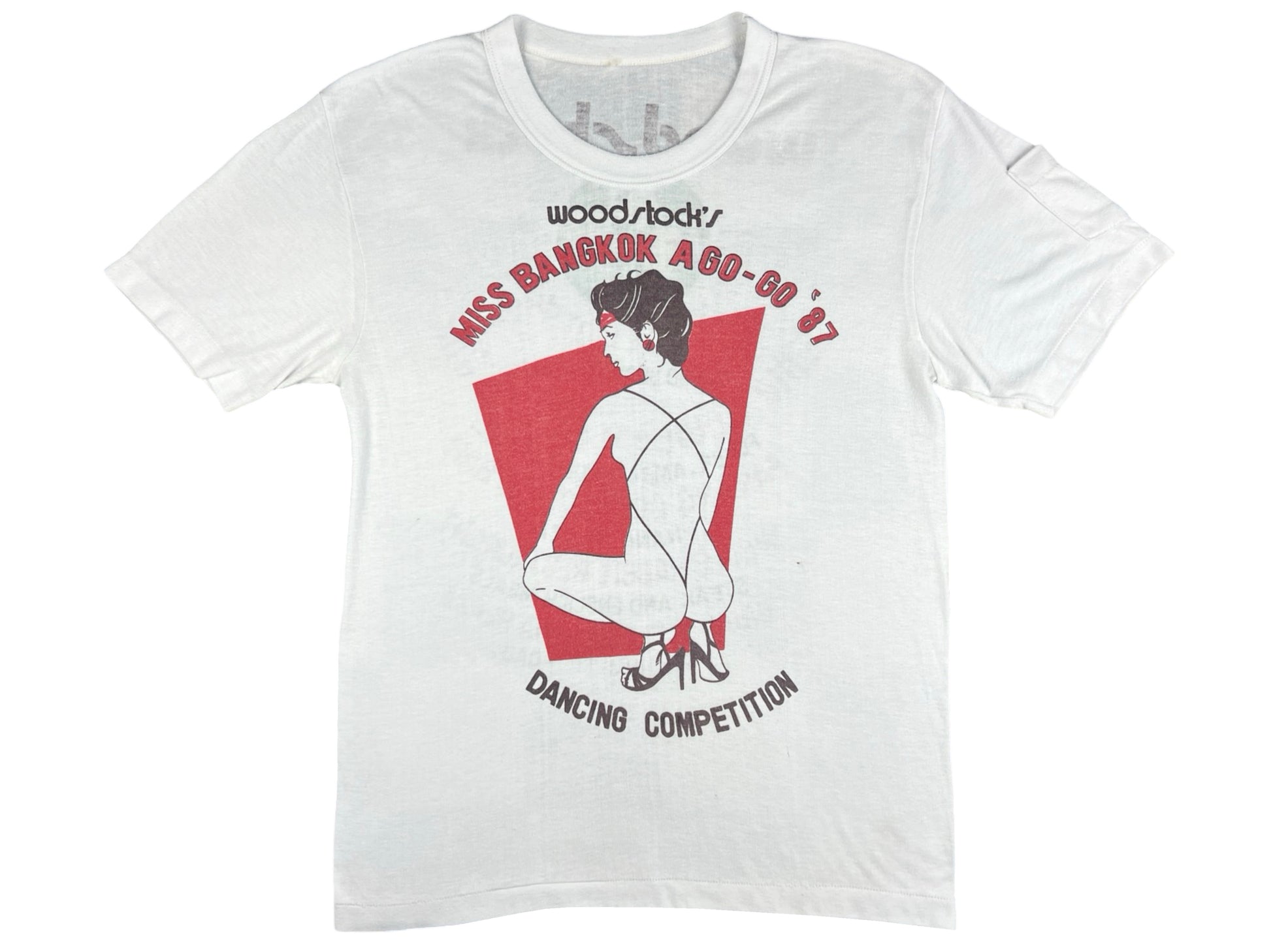 Vintage Patrick Nagel Style Miss Bangkok A Go-Go 1987 T-Shirt