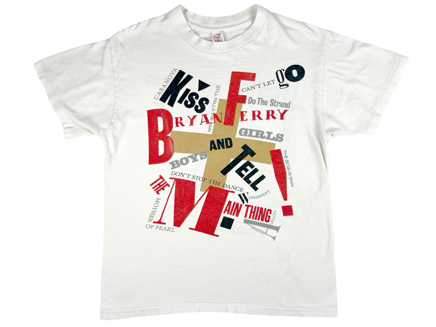 Vintage Bryan Ferry 'Boys And Girls' T-Shirt