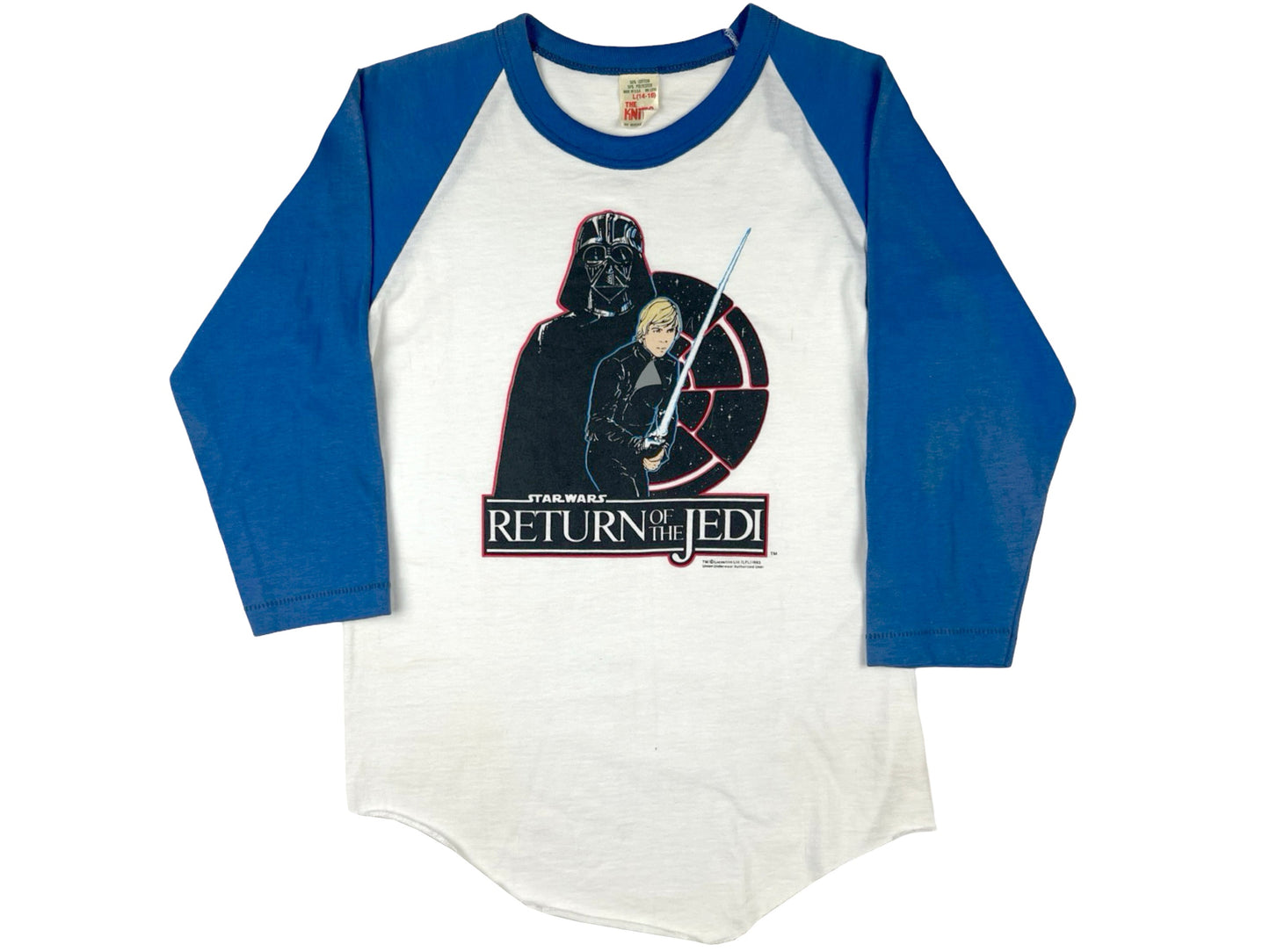Vintage Star Wars Return of the Jedi Darth Vader Luke Skywalker Raglan T-Shirt