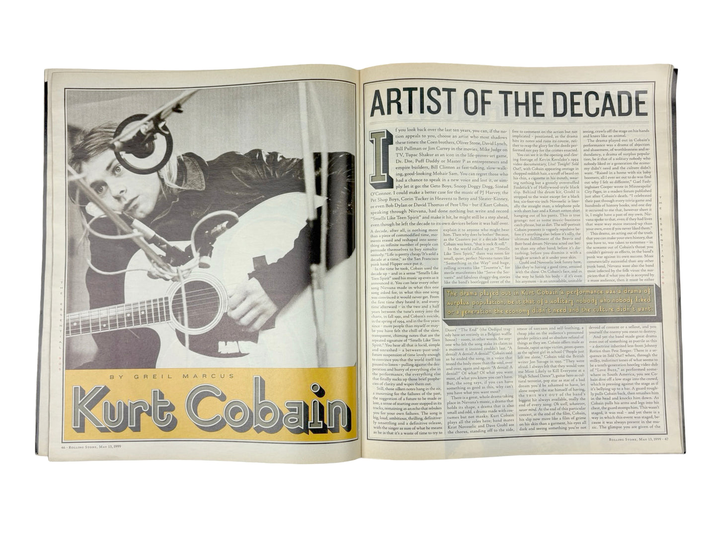 Rolling Stone Magazine Kurt Cobain May 1999