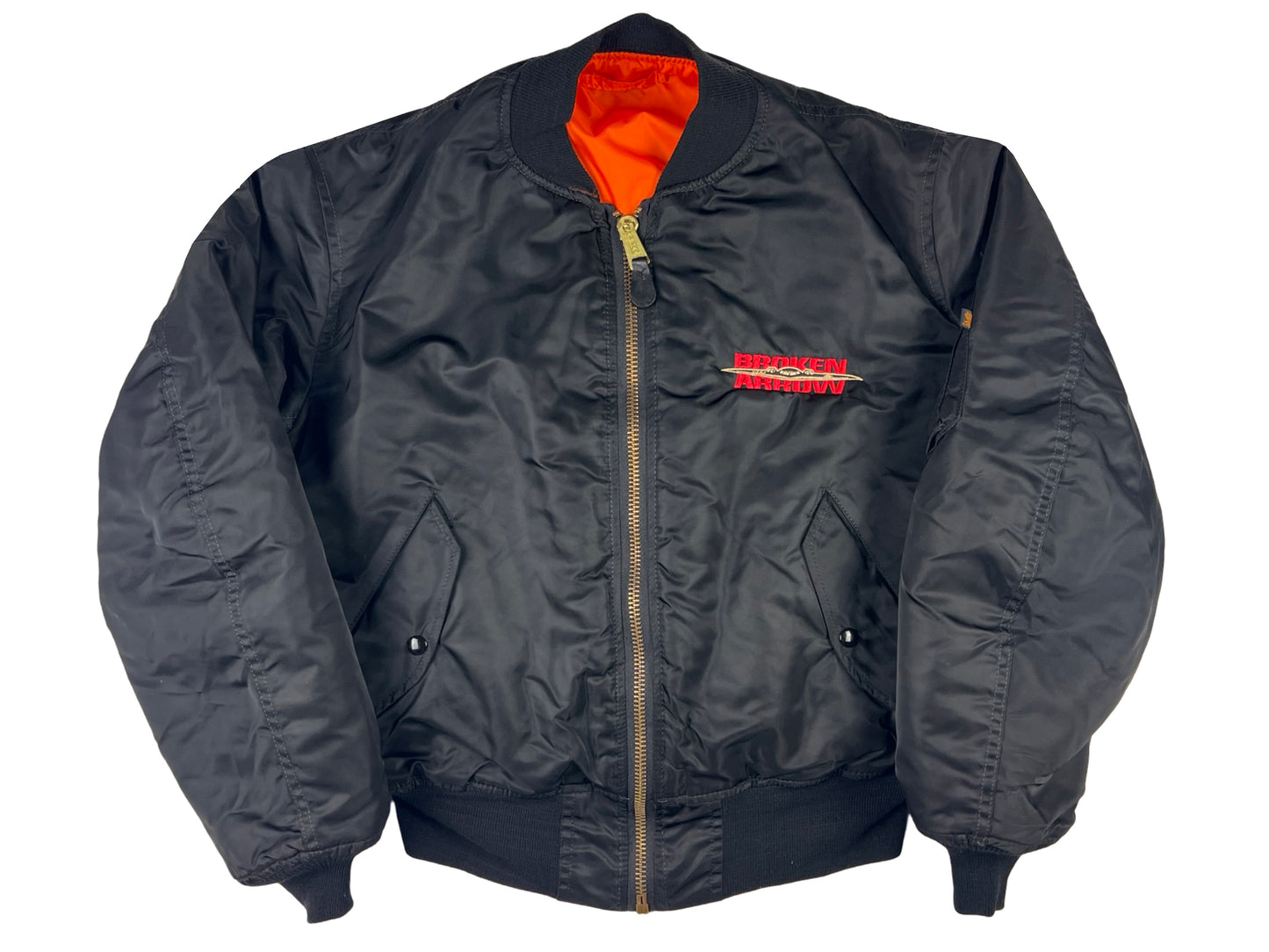 Vintage Broken Arrow Movie MA-1 Bomber Jacket John Travolta Christian Slater y2k