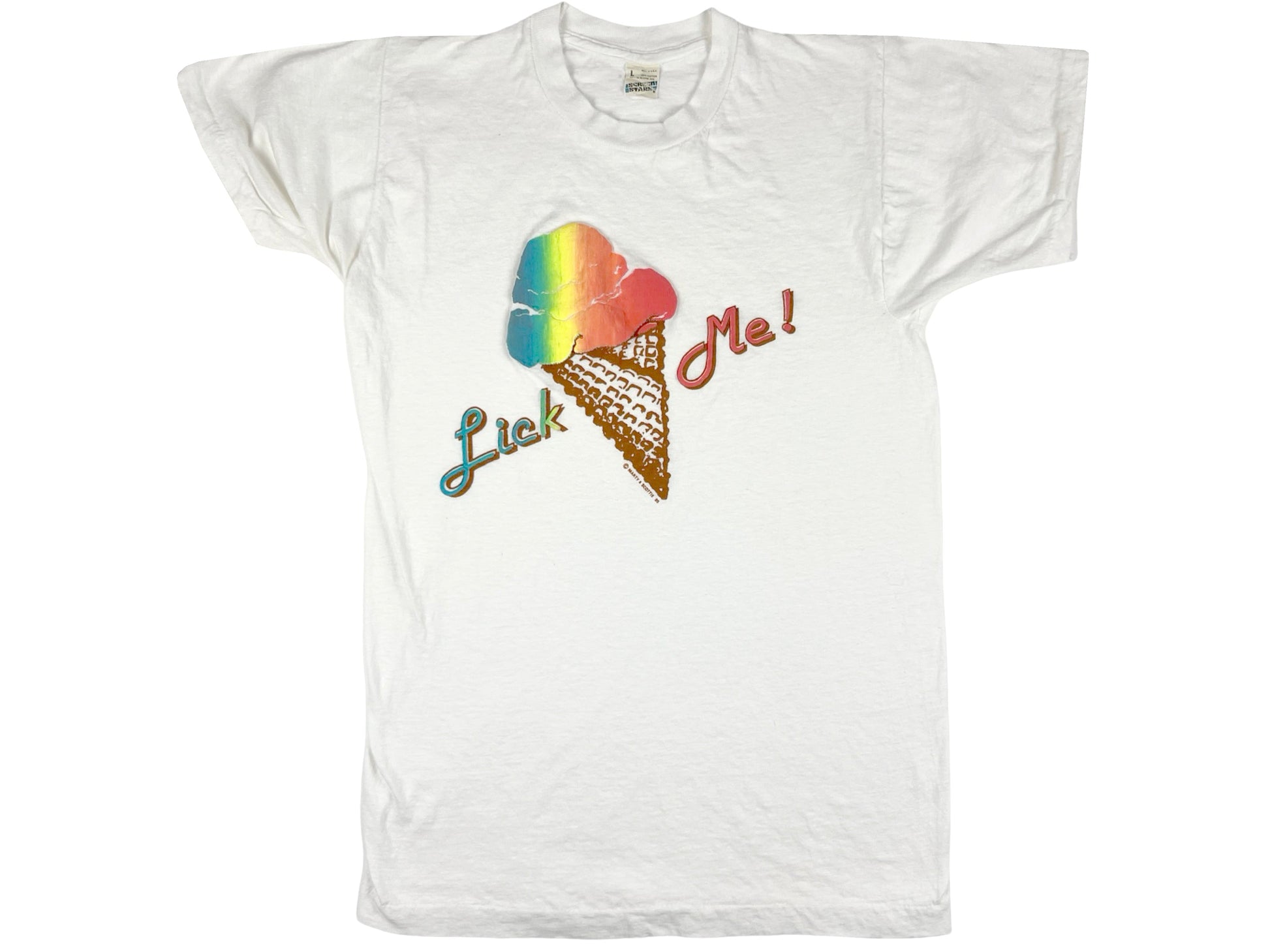 Vintage Ice Cream Lick Me White T-Shirt