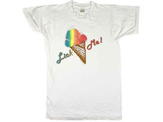 Vintage Ice Cream Lick Me White T-Shirt