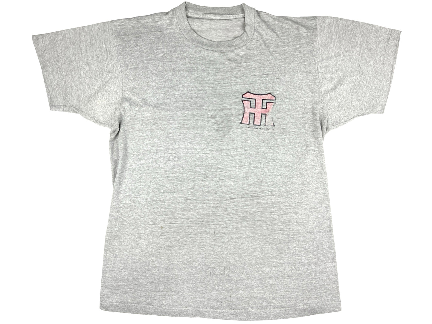 Vintage Talking Heads Heather grey Faded T-Shirt 80s Worn 