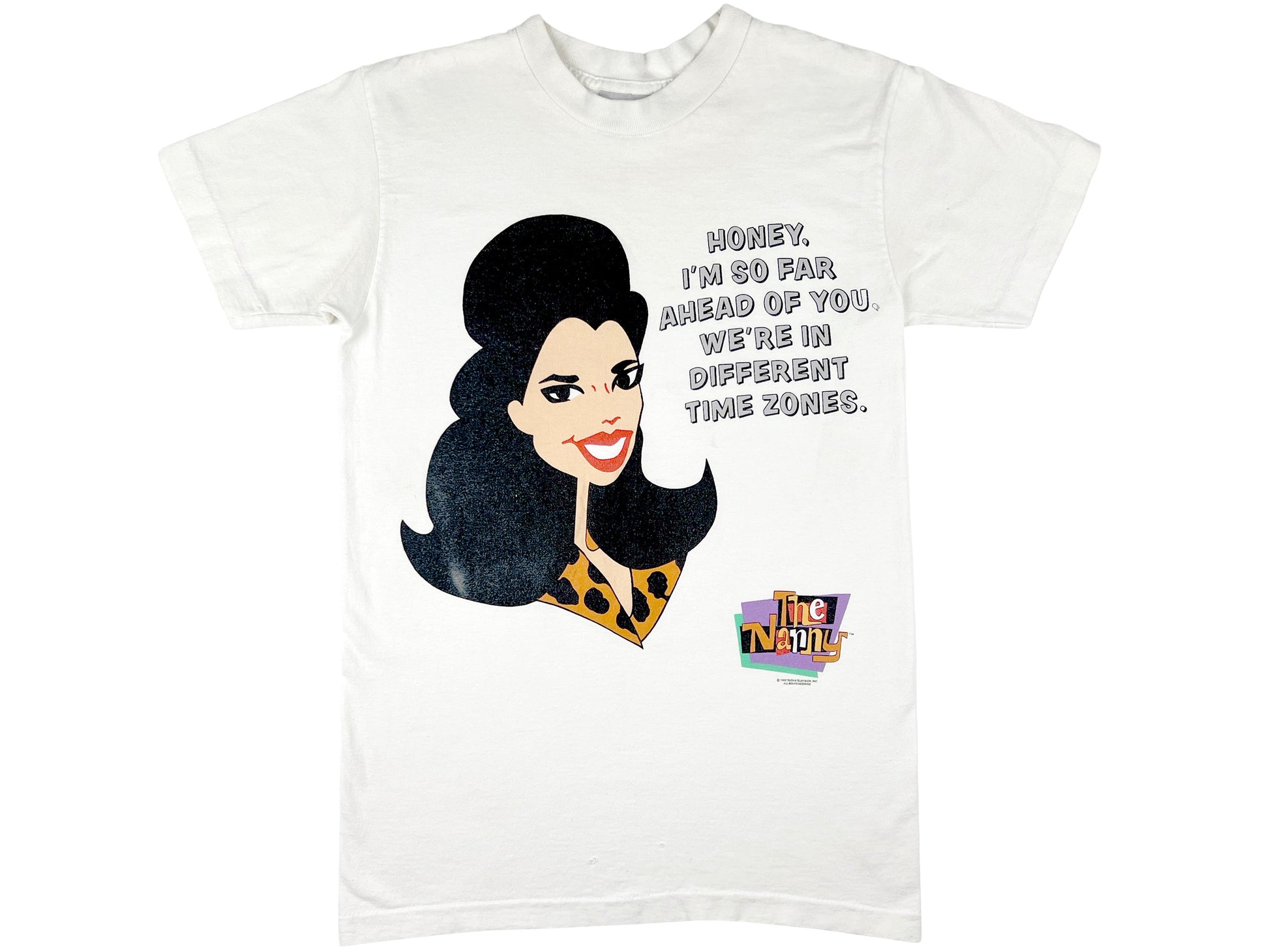 Vintage The Nanny TV Show White T-Shirt Fran Drescher 90s