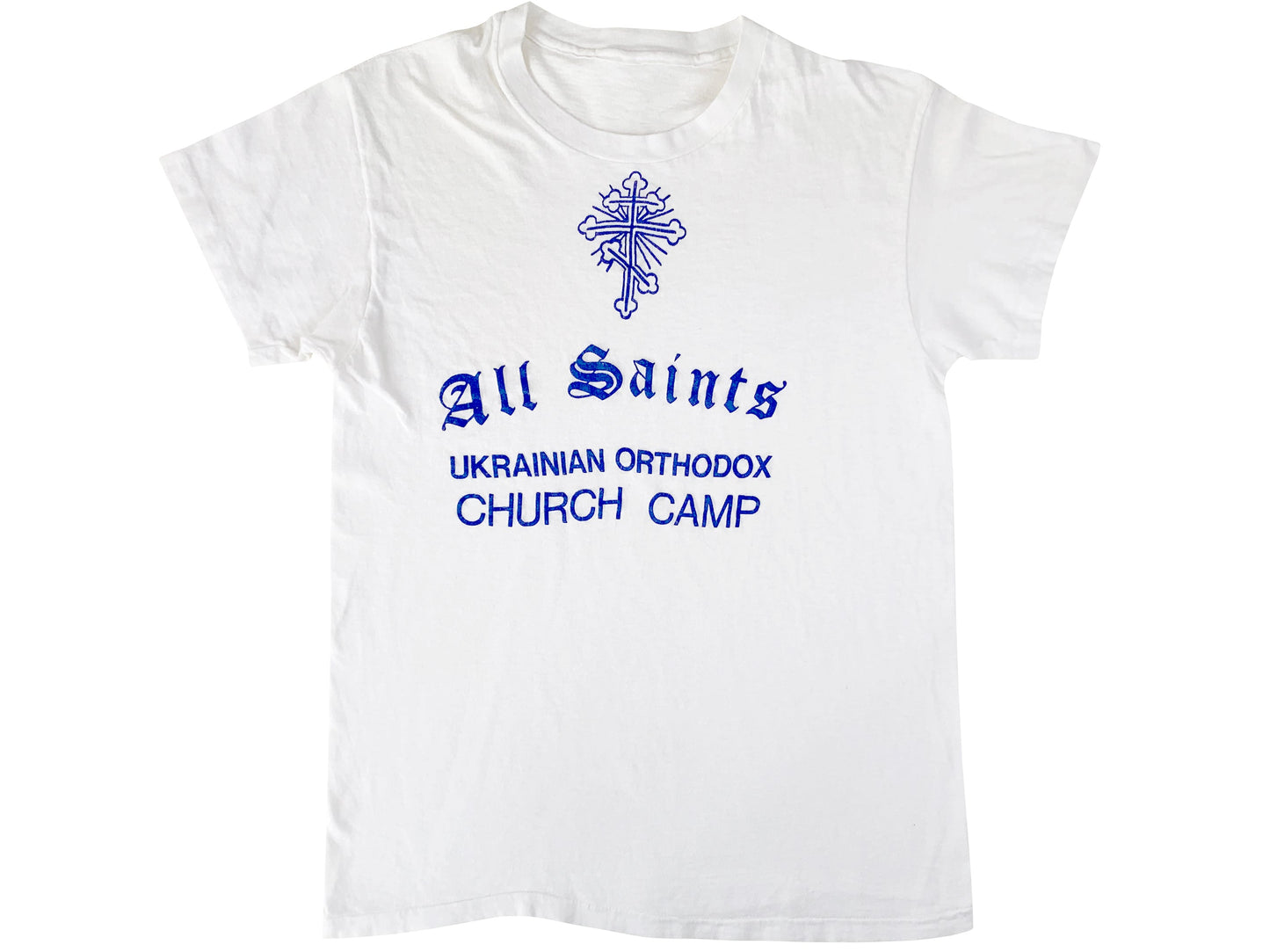 Vintage All Saints Ukrainian Orthodox Church Camp White T-Shirt