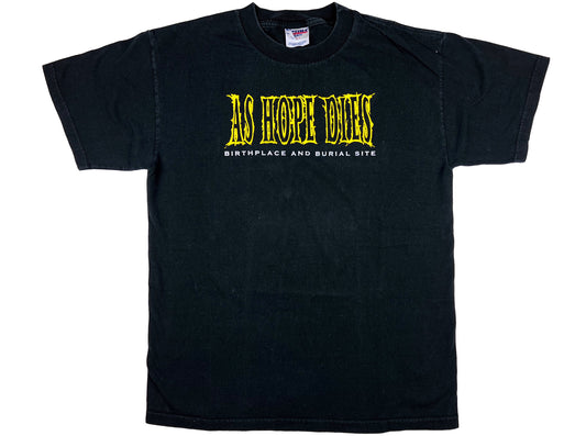 Vintage As Hope Dies 'Birthplace and Burial Site' Black T-Shirt Metalcore hardcore Metal 90s y2k