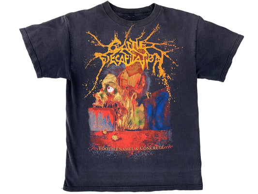 Cattle Decapitation 'Tooth Enamel & Concrete' Black T-Shirt 90s Death Metal Hardciore Metal