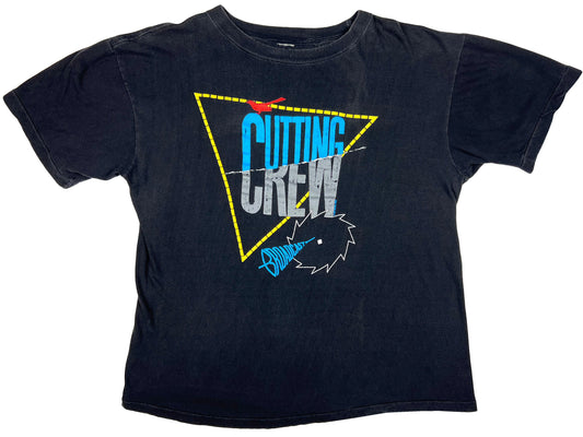 Vintage Cutting Crew 'On the Road' 1987 Tour Black T-Shirt