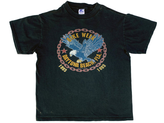 Vintage Daytona Beach Bike Week 1992 Black T-Shirt