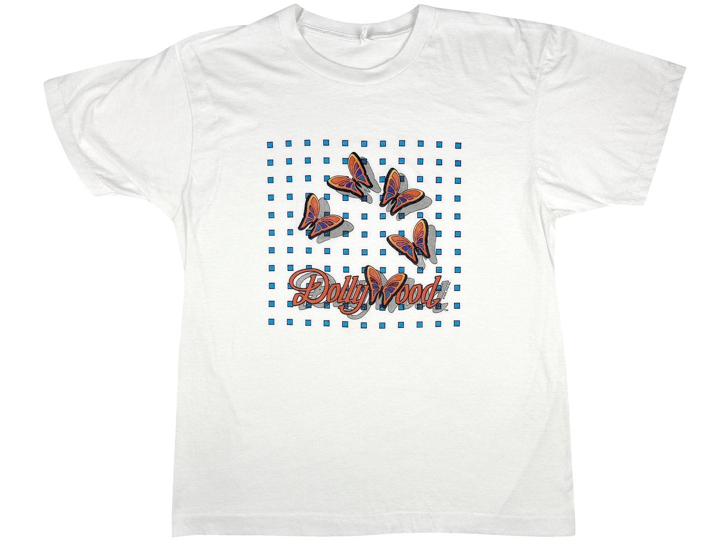 Vintage Dollywood Butterflies White T-Shirt