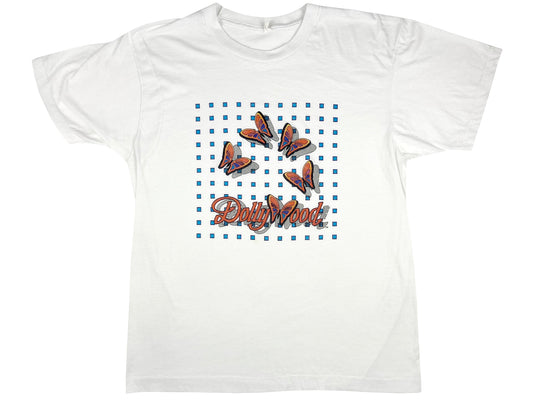 Vintage Dollywood Butterflies White T-Shirt