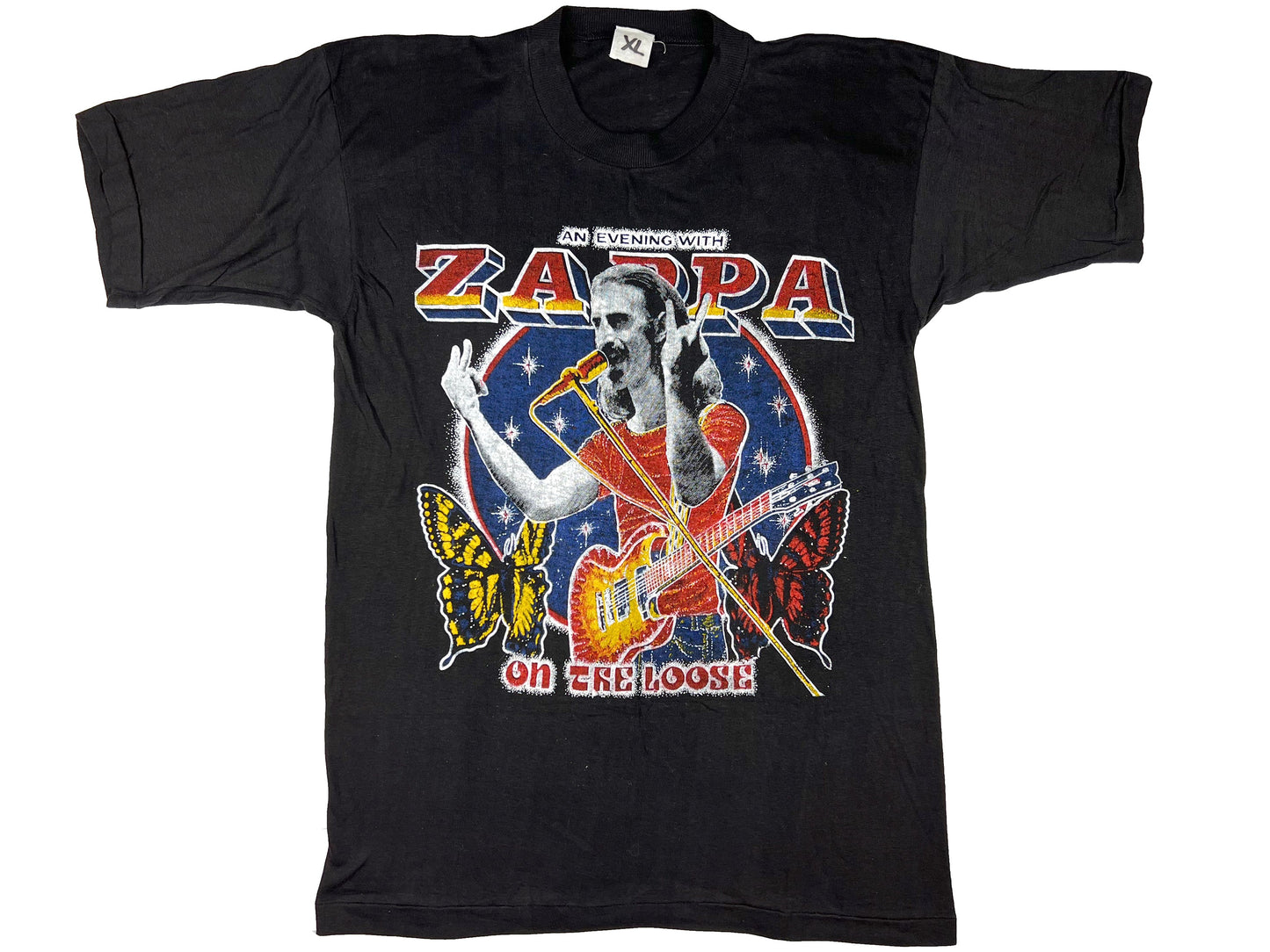 Vintage Frank Zappa 'Crush All Boxes' Parking Lot Black T-Shirt Band