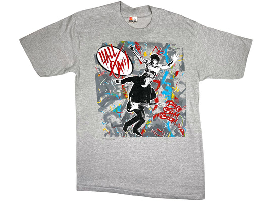 Vintage Hall & Oates 'Big Bam Boom' Grey T-Shirt 80s Rock band