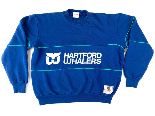 Vintage Hartford Whalers Blue Sweatshirt NHL 80s