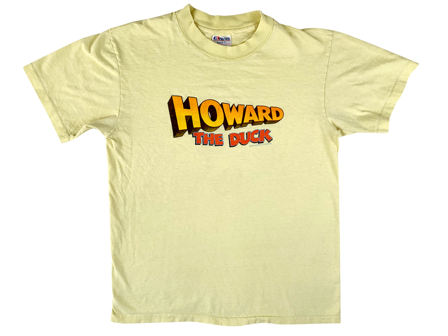 Vintage Howard the Duck Movie Yellow T-Shirt