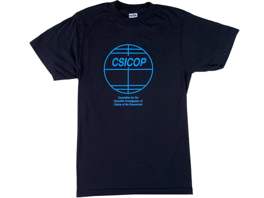 Vintage CSICOP Black T-Shirt Committee for the Scientific Investigation of Claims of the Paranormal 