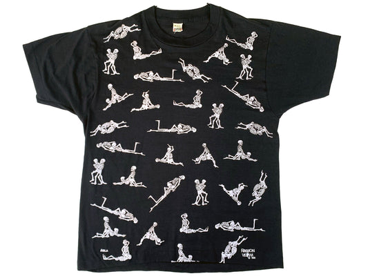 Vintage Fashion Victim Skeleton Sex Positions T-Shirt