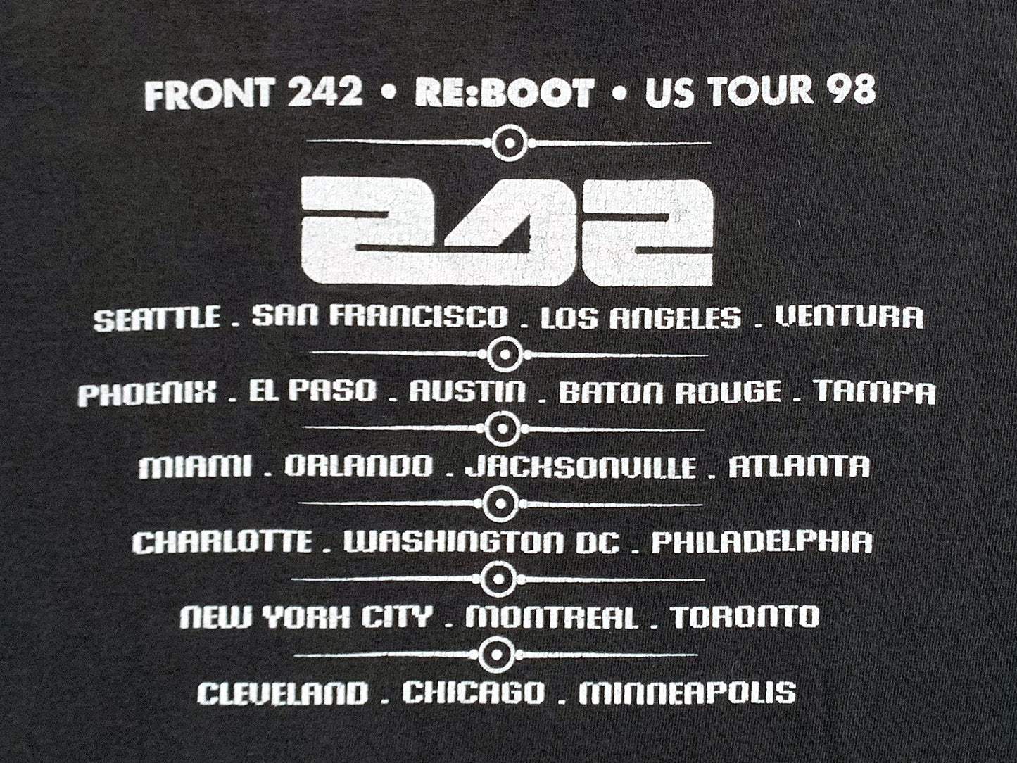 Front 242 'Re:Boot' US Tour 1998 T-Shirt