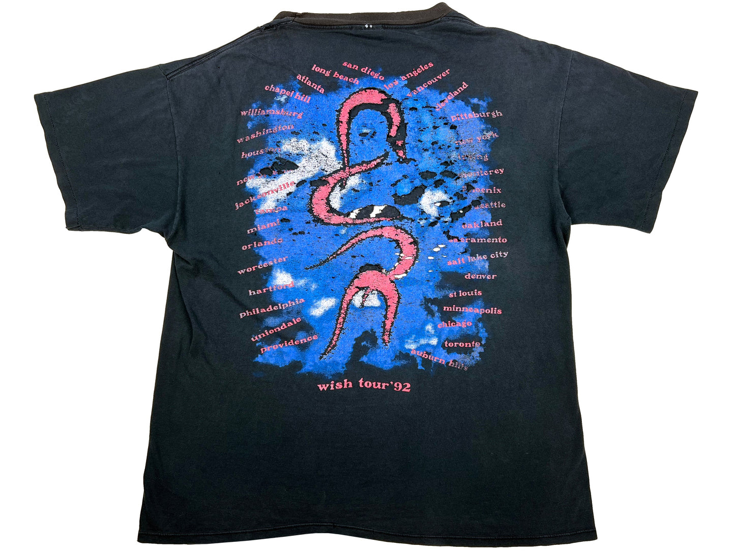 The Cure 'Wish' Tour 1992 Thrashed T-Shirt