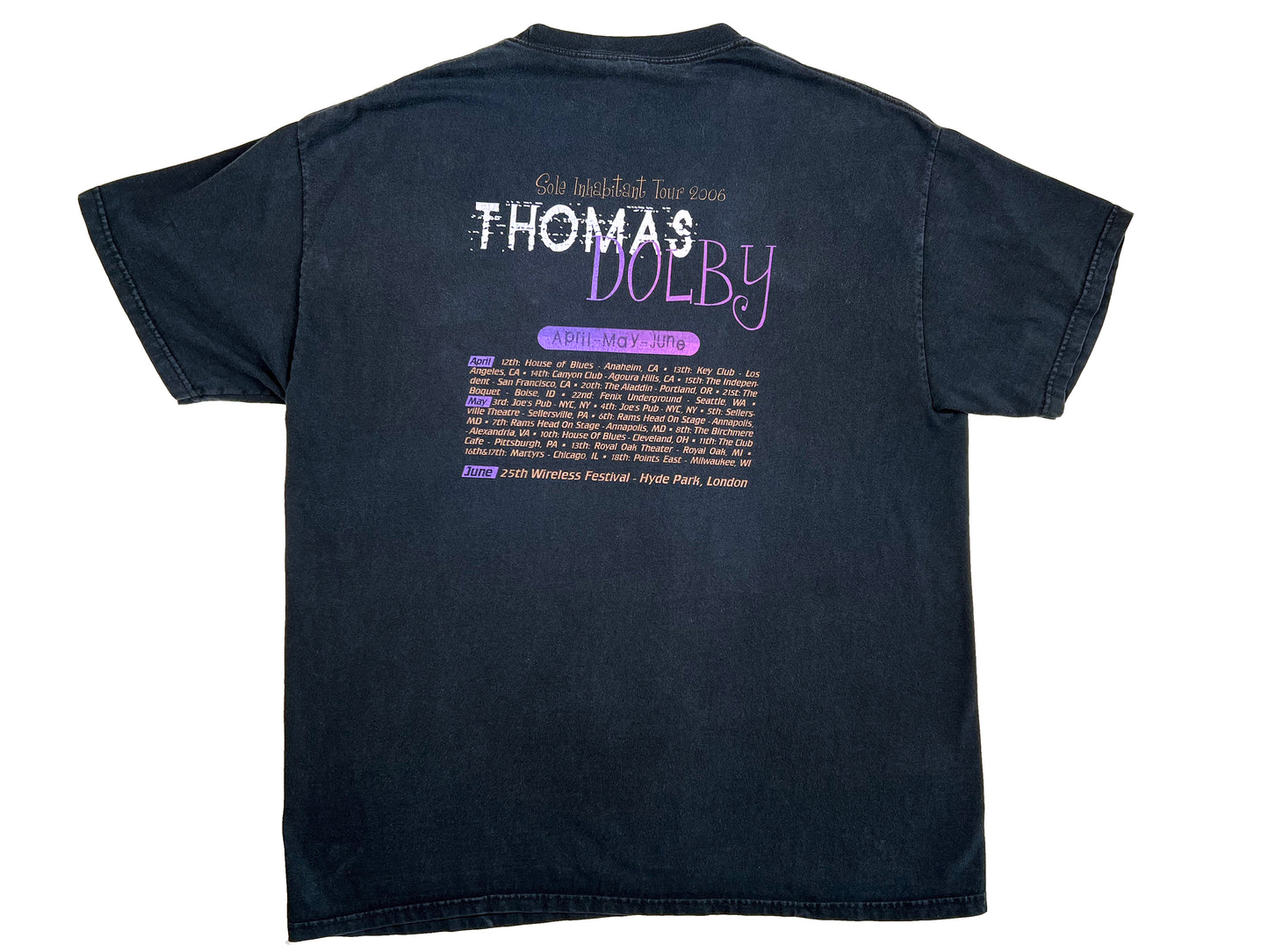 Thomas Dolby 'Sole Inhabitant' Tour 2006 T-Shirt