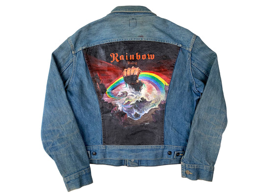 Rainbow 'Rising' Hand Painted Denim Jacket