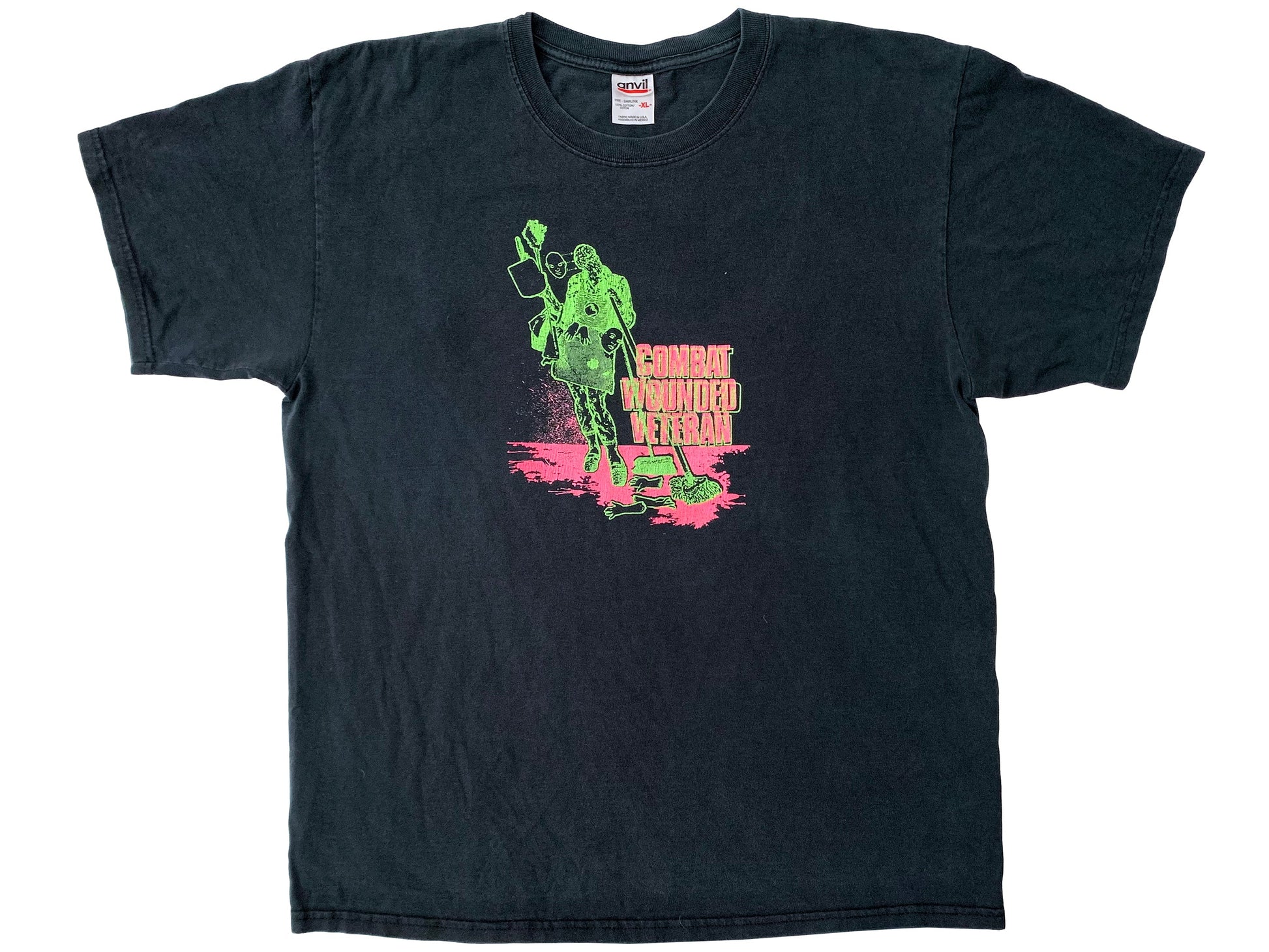 Vintage Combat Wounded Veteran T-Shirt Hardcore Screamo Metalcore