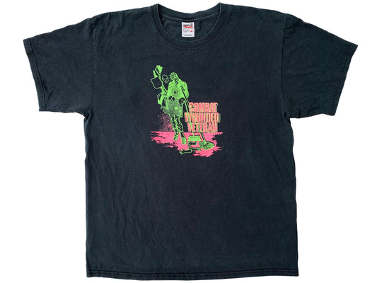 Vintage Combat Wounded Veteran T-Shirt Hardcore Screamo Metalcore