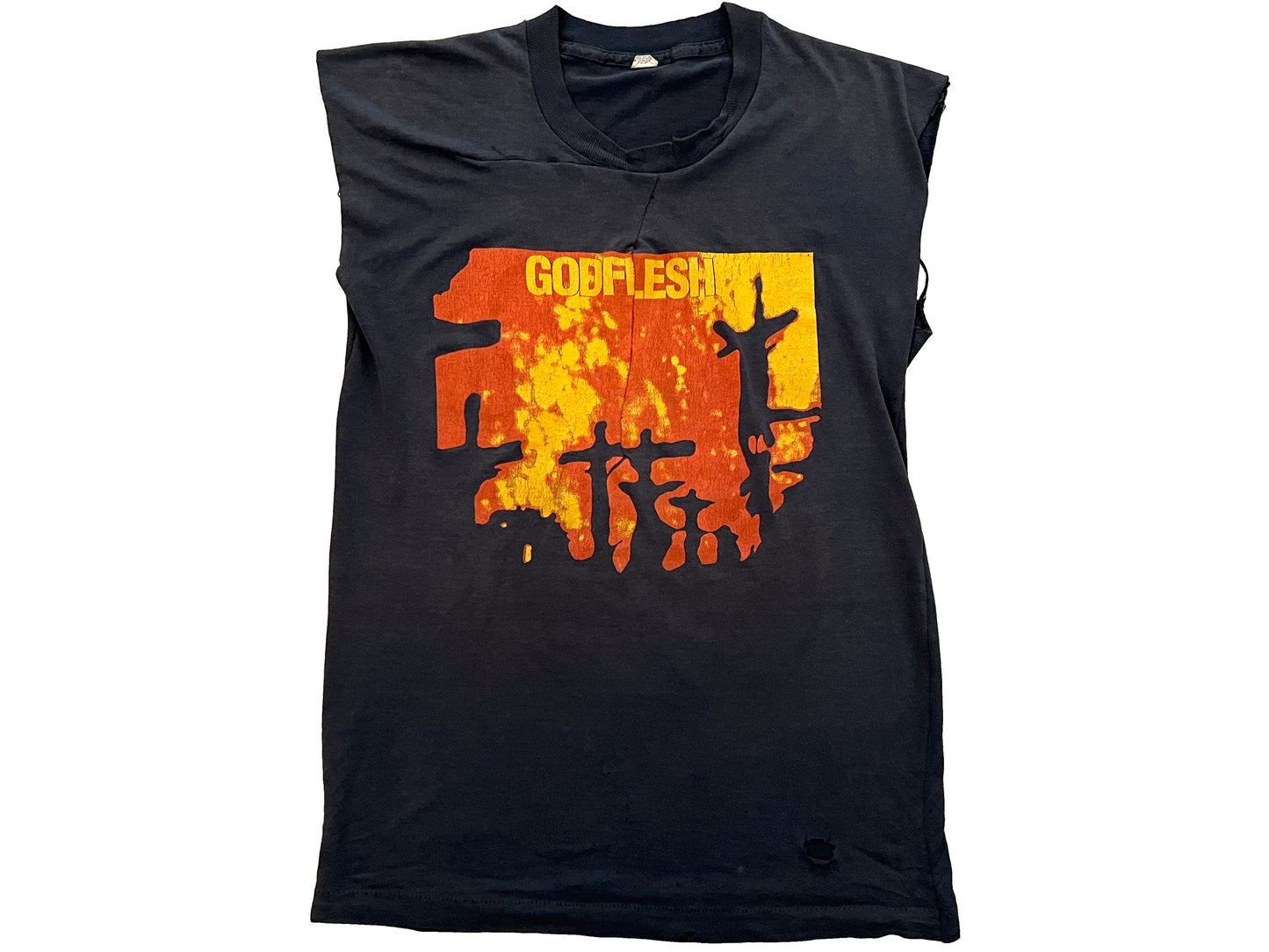 Vintage Godflesh Sleeveless Thrashed T-Shirt