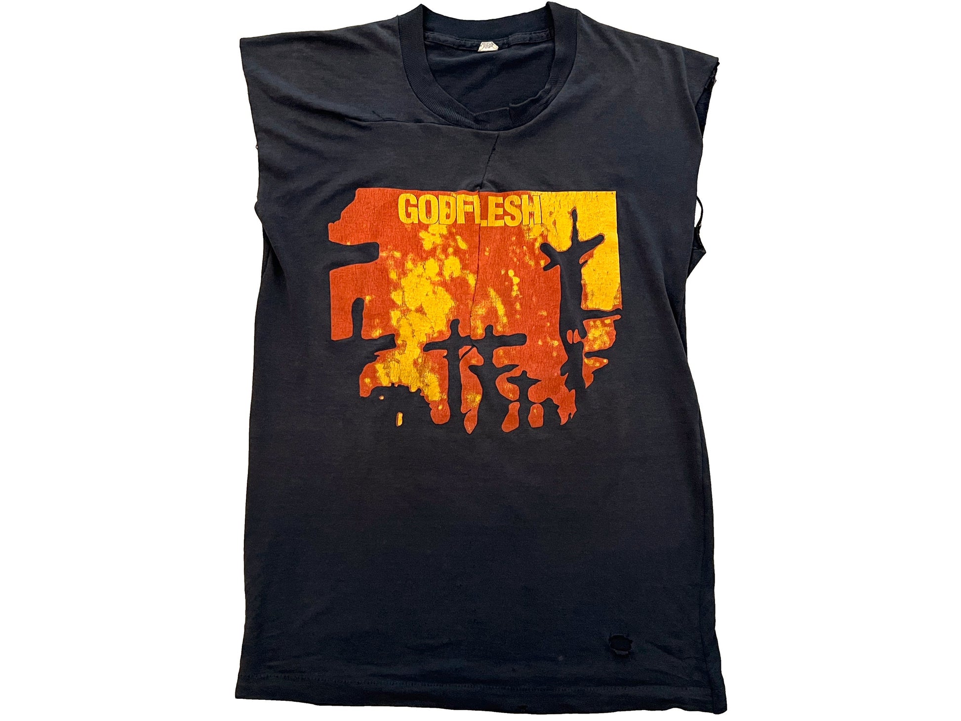 Vintage Godflesh Sleeveless Thrashed T-Shirt